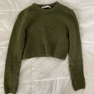 Zara Army Green Sweater